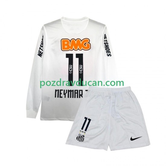 Nogometni Dresovi Santos FC Neymar JR 11 2012 Retro Dječji Domaći dres 2011 Dugi Rukav