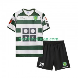Nogometni Dresovi Sporting CP Cristiano Ronaldo 28 2001 2003 Retro Dječji Domaći dres Kratkih Rukava