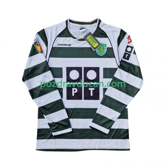 Nogometni Dresovi Sporting CP 2001 2003 Retro Muški Domaći dres Dugi Rukav