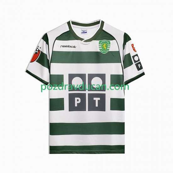 Nogometni Dresovi Sporting CP 2001 2003 Retro Muški Domaći dres Kratkih Rukava