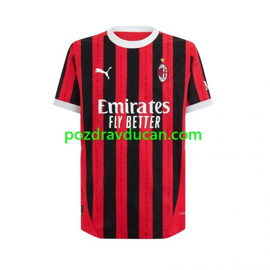 Nogometni Dresovi AC Milan Muški Domaći dres 2024-2025 Kratkih Rukava