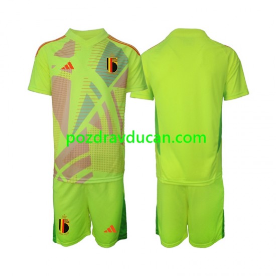 Nogometni Dresovi Belgija Vratar Dječji Gostujući dres Euro 2024 Kratkih Rukava