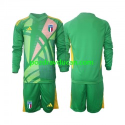 Nogometni Dresovi Italija Vratar Dječji Gostujući dres Euro 2024 Dugi Rukav