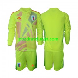 Nogometni Dresovi Italija Vratar Dječji Domaći dres Euro 2024 Dugi Rukav