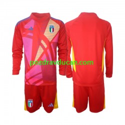 Nogometni Dresovi Italija Vratar Dječji Treći dres Euro 2024 Dugi Rukav