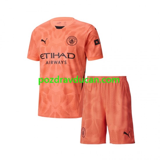 Nogometni Dresovi Manchester City Vratar Dječji Gostujući dres 2024-2025 Kratkih Rukava