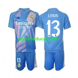 Nogometni Dresovi Real Madrid Andriy Lunin 13 Vratar Dječji Domaći dres 2024-2025 Kratkih Rukava