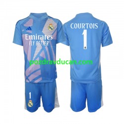Nogometni Dresovi Real Madrid Thibaut Courtois 1 Vratar Dječji Domaći dres 2024-2025 Kratkih Rukava