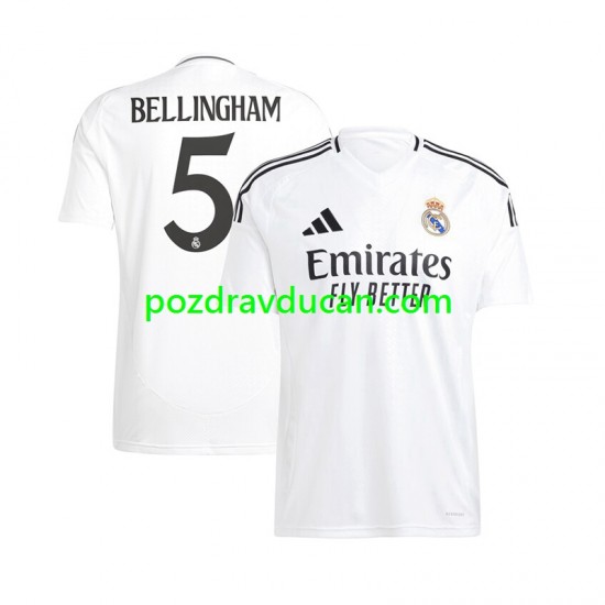 Nogometni Dresovi Real Madrid Jude Bellingham 5 Muški Domaći dres 2024-2025 Kratkih Rukava