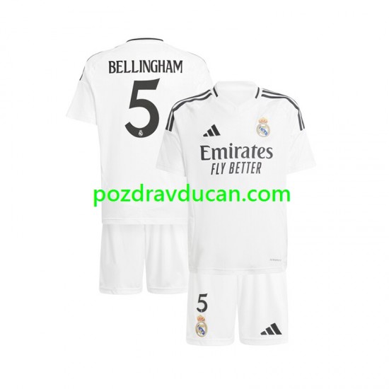 Nogometni Dresovi Real Madrid Jude Bellingham 5 Dječji Domaći dres 2024-2025 Kratkih Rukava