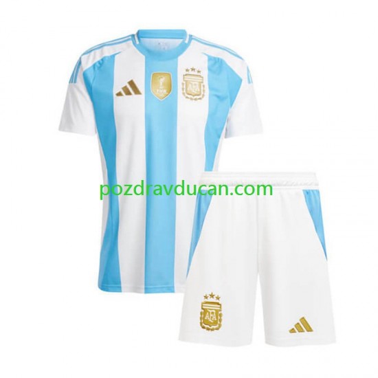 Nogometni Dresovi Argentina Copa America 2024 Dječji Domaći dres Kratkih Rukava