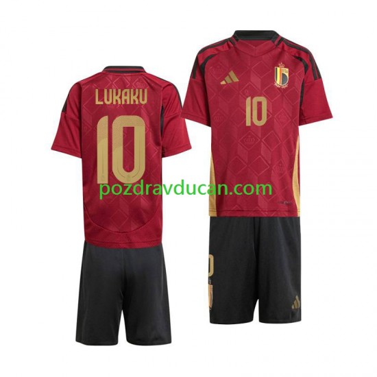 Nogometni Dresovi Belgija Romelu Lukaku 10 Dječji Domaći dres Euro 2024 Kratkih Rukava