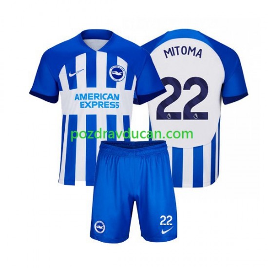 Nogometni Dresovi Brighton & Hove Albion Mitoma 22 Dječji Domaći dres 2023-2024 Kratkih Rukava