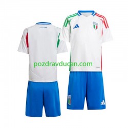 Nogometni Dresovi Italija Dječji Gostujući dres Euro 2024 Kratkih Rukava