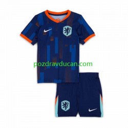 Nogometni Dresovi Nizozemska Dječji Gostujući dres Euro 2024 Kratkih Rukava