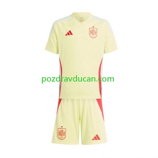 Nogometni Dresovi Španjolska Dječji Gostujući dres Euro 2024 Kratkih Rukava