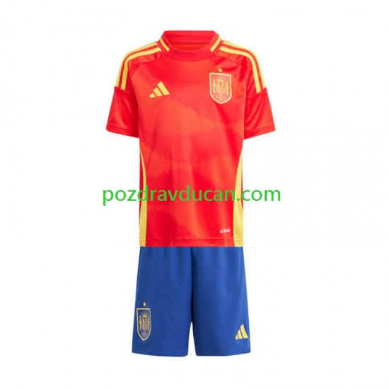 Nogometni Dresovi Španjolska Dječji Domaći dres Euro 2024 Kratkih Rukava