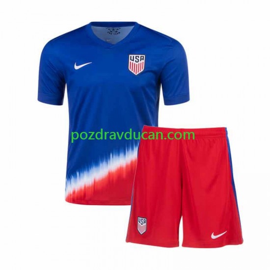 Nogometni Dresovi SAD Dječji Gostujući dres 2024 Kratkih Rukava