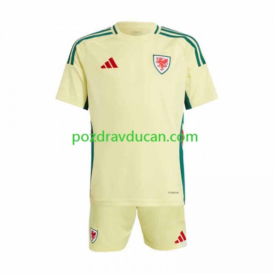 Nogometni Dresovi Wales Dječji Gostujući dres 2024 Kratkih Rukava