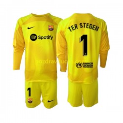 Nogometni Dresovi FC Barcelona Ter Stegen 1 Vratar Dječji Četvrti dres 2022-2023 Dugi Rukav