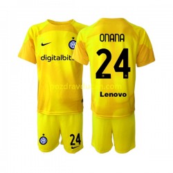 Nogometni Dresovi Inter Milan Andre Onana 24 Vratar Dječji Gostujući dres 2022-2023 Kratkih Rukava