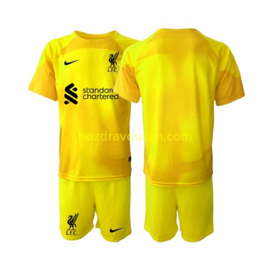 Nogometni Dresovi Liverpool Vratar Dječji Četvrti dres 2022-2023 Kratkih Rukava