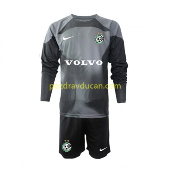 Nogometni Dresovi Maccabi Haifa Vratar Dječji Domaći dres 2022-2023 Dugi Rukav