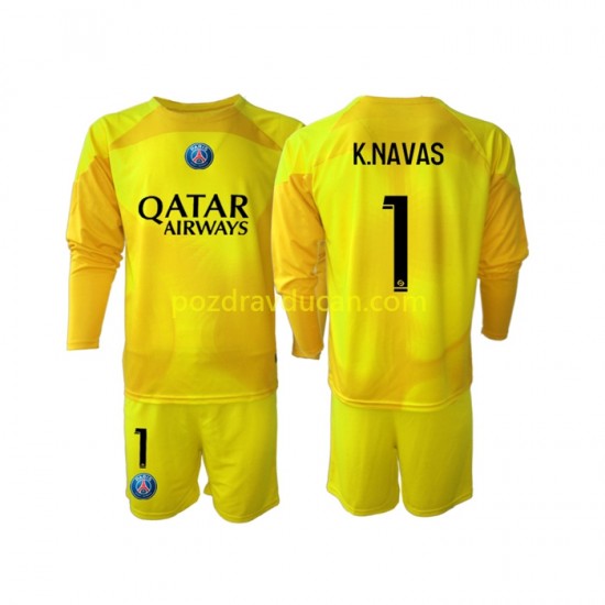 Nogometni Dresovi Paris Saint-Germain K.NAVAS 1 Vratar Dječji Treći dres 2022-2023 Dugi Rukav