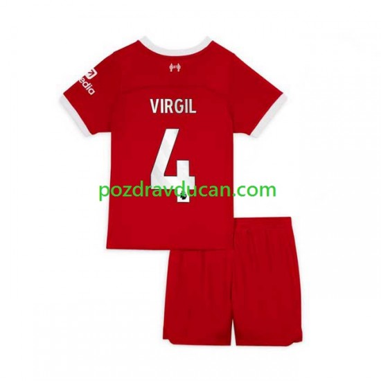 Nogometni Dresovi Liverpool Virgil van Dijk 4 Dječji Domaći dres 2023-2024 Kratkih Rukava