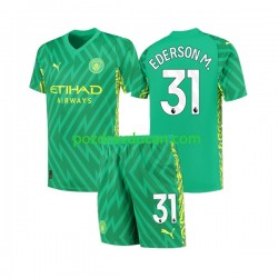 Nogometni Dresovi Manchester City Ederson Moraes 31 Vratar Dječji Domaći dres 2023-2024 Kratkih Rukava