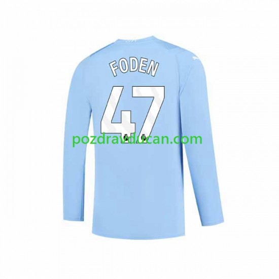Nogometni Dresovi Manchester City Phil Foden 47 Muški Domaći dres 2023-2024 Dugi Rukav