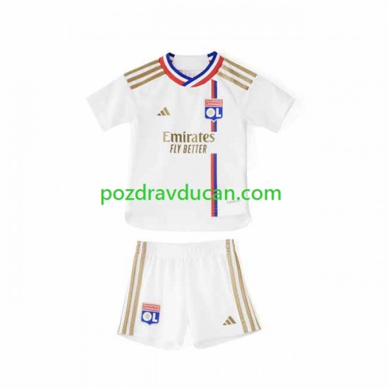 Nogometni Dresovi Olympique Lyonnais Dječji Domaći dres 2023-2024 Kratkih Rukava