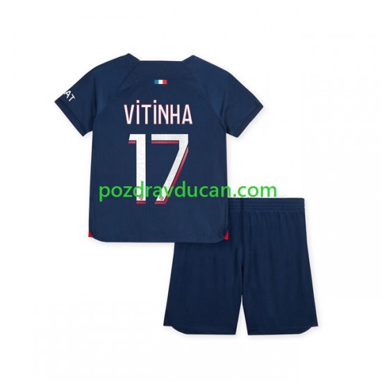 Nogometni Dresovi Paris Saint-Germain Vitinha 17 Dječji Domaći dres 2023-2024 Kratkih Rukava