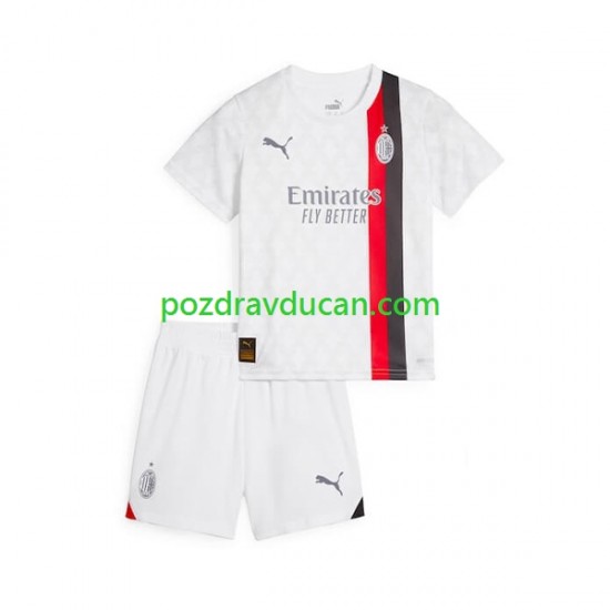 Nogometni Dresovi AC Milan Dječji Gostujući dres 2023-2024 Kratkih Rukava