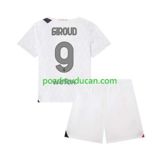 Nogometni Dresovi AC Milan Olivier Giroud 9 Dječji Gostujući dres 2023-2024 Kratkih Rukava