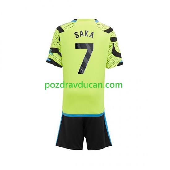 Nogometni Dresovi Arsenal Saka 7 Dječji Gostujući dres 2023-2024 Kratkih Rukava