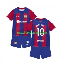 Nogometni Dresovi FC Barcelona Ansu Fati 10 Dječji Domaći dres 2023-2024 Kratkih Rukava