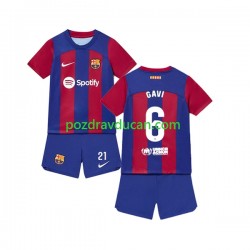 Nogometni Dresovi FC Barcelona Gavi 6 Dječji Domaći dres 2023-2024 Kratkih Rukava