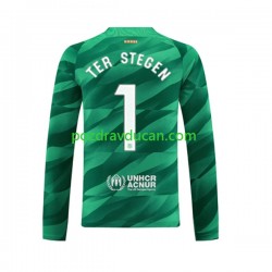 Nogometni Dresovi FC Barcelona Ter Stegen 1 Vratar Muški Domaći dres 2023-2024 Dugi Rukav