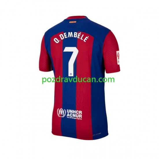 Nogometni Dresovi FC Barcelona Ousmane Dembele 7 Muški Domaći dres 2023-2024 Kratkih Rukava
