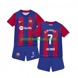 Nogometni Dresovi FC Barcelona Ousmane Dembele 7 Dječji Domaći dres 2023-2024 Kratkih Rukava