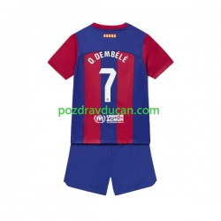 Nogometni Dresovi FC Barcelona Ousmane Dembele 7 Dječji Domaći dres 2023-2024 Kratkih Rukava