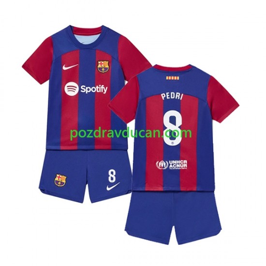Nogometni Dresovi FC Barcelona Pedri 8 Dječji Domaći dres 2023-2024 Kratkih Rukava