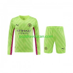 Nogometni Dresovi Manchester City Vratar Dječji Treći dres 2023-2024 Dugi Rukav