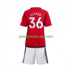 Nogometni Dresovi Manchester United Anthony Elanga 36 Dječji Domaći dres 2023-2024 Kratkih Rukava