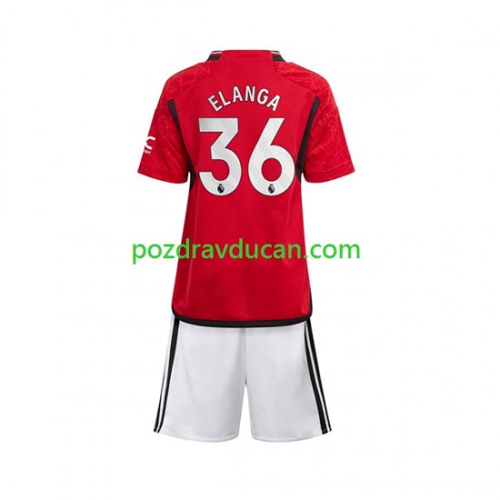 Nogometni Dresovi Manchester United Anthony Elanga 36 Dječji Domaći dres 2023-2024 Kratkih Rukava