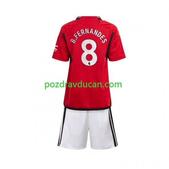 Nogometni Dresovi Manchester United B.Fernandes 8 Dječji Domaći dres 2023-2024 Kratkih Rukava