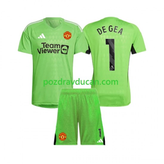 Nogometni Dresovi Manchester United De Gea 1 Vratar Dječji Domaći dres 2023-2024 Kratkih Rukava