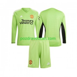 Nogometni Dresovi Manchester United Vratar Dječji Domaći dres 2023-2024 Dugi Rukav