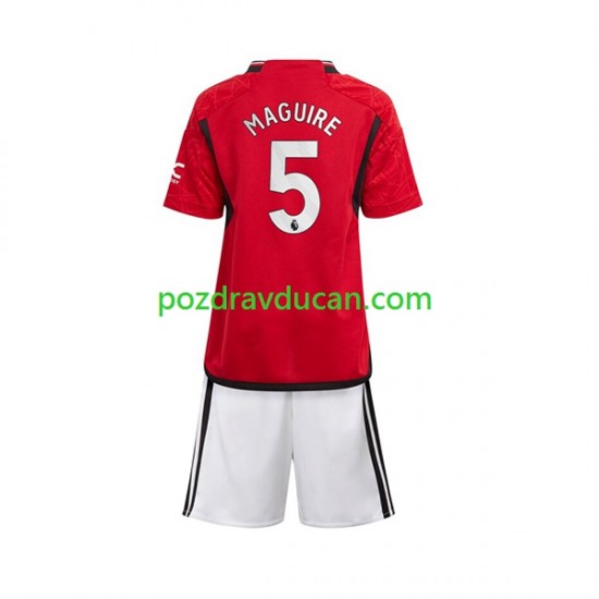 Nogometni Dresovi Manchester United Harry Maguire 5 Dječji Domaći dres 2023-2024 Kratkih Rukava